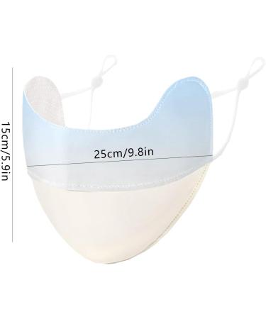 UV Protection Face Masque - Breathable Ice Silk Face Shield - Reusable Sun Shield Face for Women Sunscreen Masque for Fishing Hiking Cycling gradient blue - Buy Online on GoSupps.com