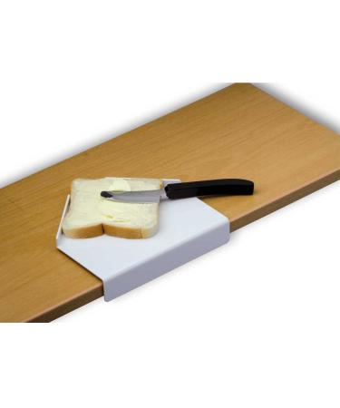 Behrend bread spreading board one-handed bread spreading aid anti-slip knobs white 18x19cm