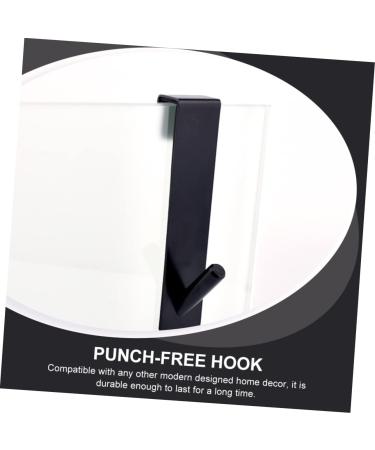 Generic 6 Pcs Bathroom Door Hook Checkered Dinner Plates Purse Hooks Key Chain Glass Door Stainless Steel 17.8X4CMx3pcs Blackx3pcs - Buy Online on GoSupps.com