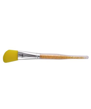 ZDdp Silicone Mask Cleaning Cleansing Moisturizing Sleep Mud Paste Brush For Mixed Coating Cosmetics And Cosmetics Mixing Tools Yellow Rhinestone Rod