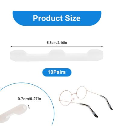 Tiesome Silicone Glasses Hangers | Slide-Resistant Ear Pads for Sunglasses & Reading Glasses | Comfortable & Durable | International Shipping - Buy Online on GoSupps.com