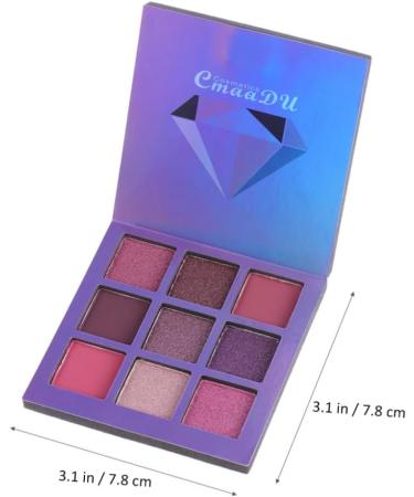 Healvian 3pcs 9 Women Eye Shadow Eyeshadow Makeup Palette Metallic Eye Shadow Palettes Purple - Buy Online on GoSupps.com