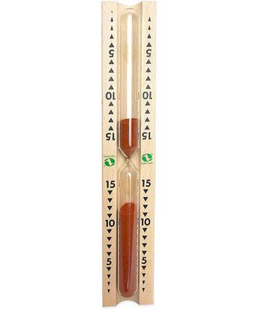 SudoreWell Sauna Hourglass - Exclusive 15-Minute Timer in Pine Wood & Red Sand for Perfect Relaxation - Buy Online on GoSupps.com