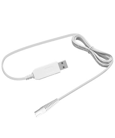 MULTIM USB Charger Cable Compatible with Braun Silk Epil 12V Power Cord Beard Trimmer Charger Replacement Charging Lead for Braun pil 9 Silk- pil 9 Flex Silk- pil 5 pil 7 Epilator Hair Removal