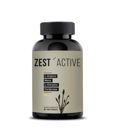 Zest'Active-L-Arginine Base Maca L-Citrullin and Cordyceps capsules from Zestonics: Maca + arginine comparison winner 2021 at arginin.de* - Buy Online on GoSupps.com