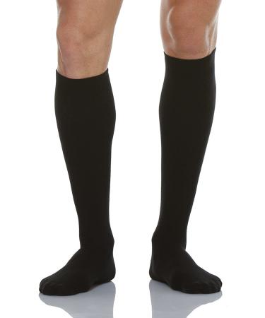 Relaxsan 930 compression stockings for men and women 22-27 mmHg knee highs made of cotton and silver support stockings 39-41 black