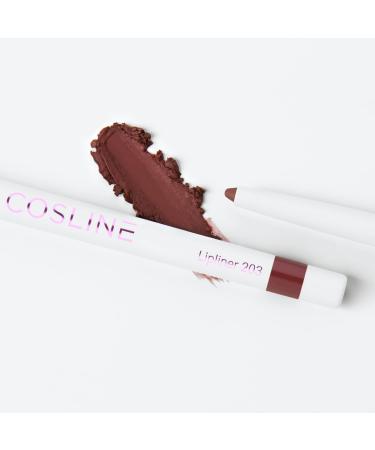 COSLINE Lipliner & Contour Pencil No. 203 - Chocolate Brown | Long-lasting Smooth Application | Shop Internationally - Buy Online on GoSupps.com