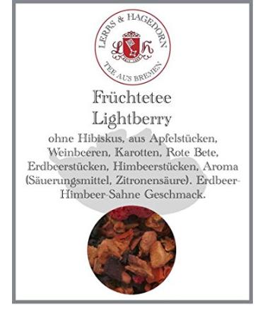 Lerbs & Hagedorn Lerbs & Hagedorn Lightberry Fruit Tea | Strawberry to Raspberry Flavor 1 kg (approx. 50 liters) without hibiscus made from pieces of apple berries and carrots