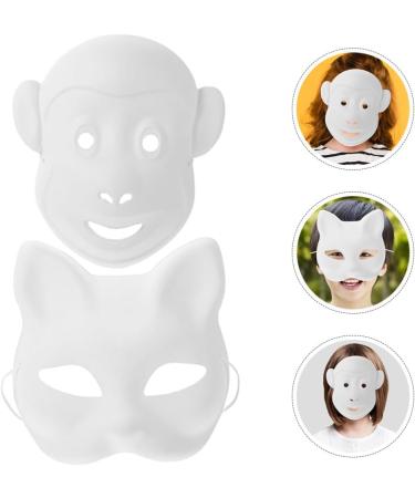 Imikeya White Hand-Painted Masquerade Masks - Perfect for Decorating & Crafting | Empty Carnival Cat Masks - Buy Online on GoSupps.com