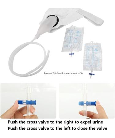 Silicone Urine Collector Male Urine Collection Night Bags Reusable Silicone Urinary Drainage Bag Catheter Leg Bag Urinal for Men Elderly Bedridden Patients - Buy Online on GoSupps.com