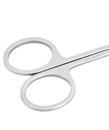 Professional Nose Hair Scissors - Stainless Steel Round Safety Tip Grooming Scissors for Men | Moustache Beard Eyebrow Trimmer - Buy Online on GoSupps.com