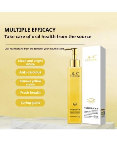 Taurine Gold Toothpaste | Dental Care for Dazzling White Teeth & Fresh Breath | Press Dispenser Oral Cleaner (1PC) - Buy Online on GoSupps.com
