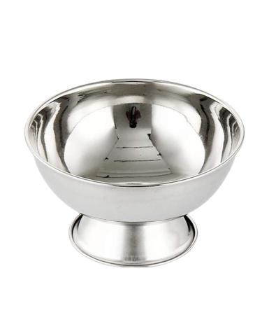 SOLUSTRE Shaving Bowl Stainless Steel Shaving Soap Bowl Shaving Mug Shaving Foam Cream Cup Shaving Accessories for Salon Shop Home (Silver)