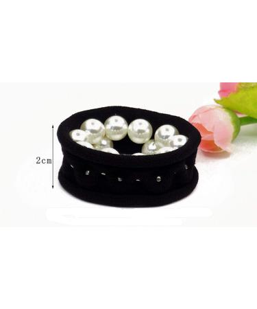 Suoirblss Imitation Pearl Hair Elastics - 5 PCS Elastic Bands for Ponytails and Bracelets - Buy Online on GoSupps.com