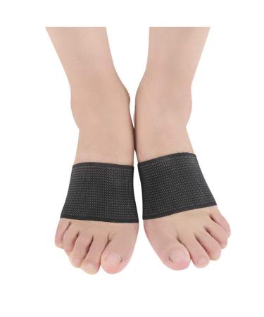 2 Pair Gel Insoles for Fallen Arches - Plantar Support Foot Inserts & Arch Wrap Sleeves - Comfort & Pain Relief - Black - Buy Online on GoSupps.com