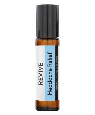 Headache Relief Essential Oil Roll-On by Revive Essential Oils - 100% Pure Therapeutic Grade for Diffuser Humidifier Massage Aromatherapy Skin & Hair Care Headache Relief 0.34 Fl Oz (Pack of 1)