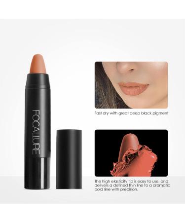 FOCALLURE Matte Lipstick - Long-Lasting Waterproof Lip Crayon with Vitamin E - Buy Online on GoSupps.com