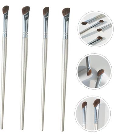 BIUDECO 4pcs Nose Shadow Brush Makeup Accessory Brow Brush Angled Eye Smudge Brush Angled Liner Brush Alloy - Buy Online on GoSupps.com