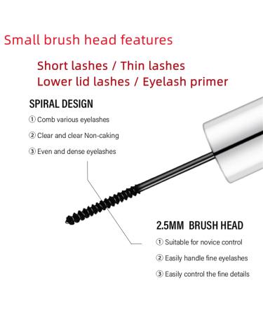 2 in 1 Intense Lengthening Mascara for Fine Short Eyelashes - Voluminous Washable Black Mascara for Women and Girls - Buy Online on GoSupps.com