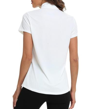 LRD Women's Golf Polo Shirt UPF 30 Quarter Zip Short Sleeve - Small White/Floral - Buy Online on GoSupps.com