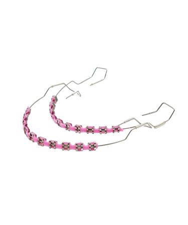 1 Pack Temporary fake braces clip on brackets for adults teeth props for dental students Tooth Decoration Orthodontist Explain Props with Metal Wires Metal Bracket Halloween Tooth Decorations(Pink) - Buy Online on GoSupps.com