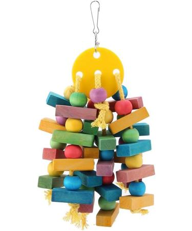 Colorful Vogel-Kachzeug: Hanging Wooden Pearl Toy for Parrots - Chewing Blocks & Swing for African Grey Amazon Cockatoo & Budgies - Buy Online on GoSupps.com
