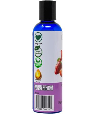 Lick Strawberries & Cream Massage Oil - Edible Body Oil with Vitamin E for Couples | 4 oz Premium Warming Coconut Infused Oil for Date Night - Buy Online on GoSupps.com
