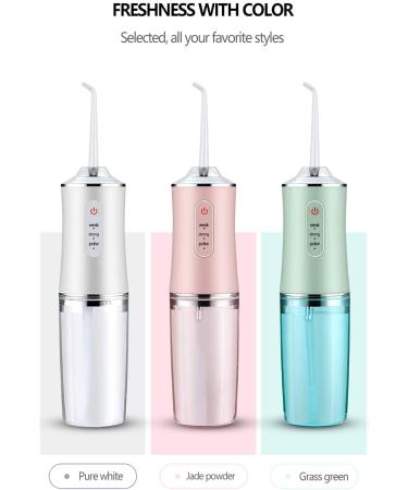 Buy Cordless Electric Water Flosser - Rechargeable Oral Irrigator | 3 Modes 4 Tips Portable IPX7 Waterproof - Ideal for Home & Travel - Buy Online on GoSupps.com