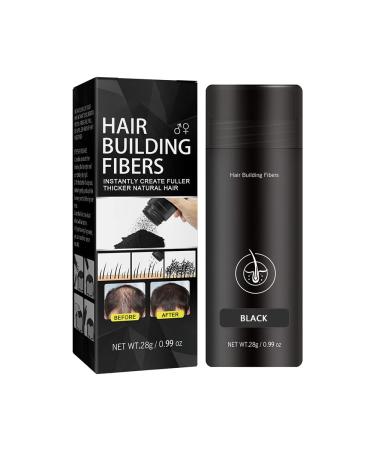 Hair Building Fibers Black  Hair Filler Powder Hair Fibers for Thinning Hair for Women Men  Instantly Conceal & Thicken Thinning or Balding Hair Areas (Black)