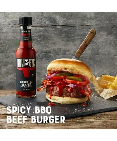 Bull's-Eye Carolina Reaper Extra Hot Sauce 135g - Intensely Spicy Carolina Reaper - 150ml (Pack of 1) - Buy Online on GoSupps.com