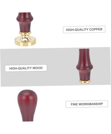 WOONEKY 2 Pcs Dispensing Plate Tool Vintage Wax Seal Stamp Handle Cosmetic Accessory Stamper Wooden Handle - Buy Online on GoSupps.com