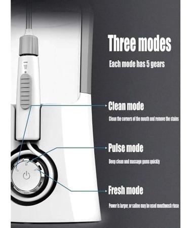 GeRRiT Electric Water Flosser - Cordless Dental Oral Irrigator with 3 Modes & 6 Tips | International Shipping Available - Buy Online on GoSupps.com