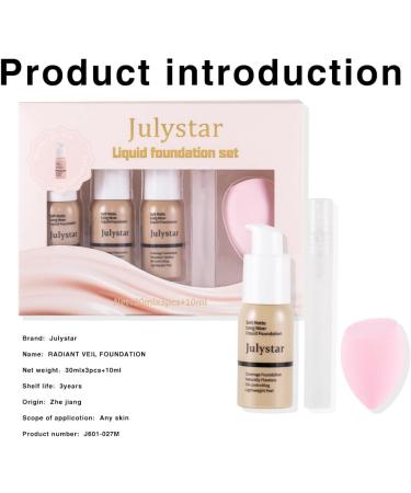 INTEROOKIE Concealer Lasting Setting Without Taking Off Makeup Foundation Facial Natural Moisturizing Moisturizing Foundation Set (B) - Buy Online on GoSupps.com