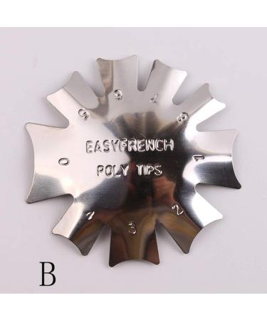 Stainless Steel Easy French Tips Smile Line Metal Cutter Edge Trimmer Nail Template DIY Nail Art - (Color: B) - Buy Online on GoSupps.com