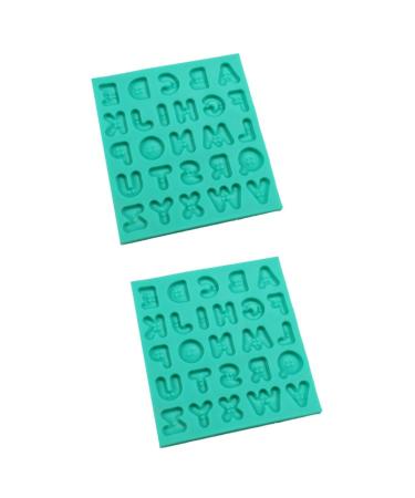 COHEALI 2pcs Cake Tool Alphabet Fondant molds Cookie Cake Cupcake Silicone Candy molds Symbols Cake molds Letter Chocolate Silicone soap Mold Alphabet Silicone molds Bread Cartoon Greenx2pcs 12x13cmx2pcs
