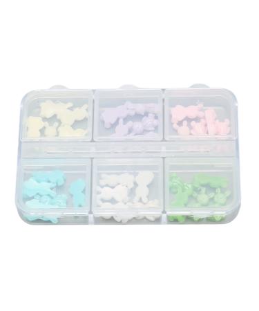 3D Cute Bear Nail Charms Nail Glitter Charm Rhinestones Ornaments Nail Art Decorations Glitter Accessories for DIY Craft Nail Art Design Manicure Decor