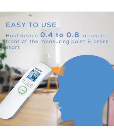 Beurer FT95 Bluetooth Non-Contact Thermometer - High Accuracy XL Display - 60 Memory Spaces - White - Buy Online on GoSupps.com