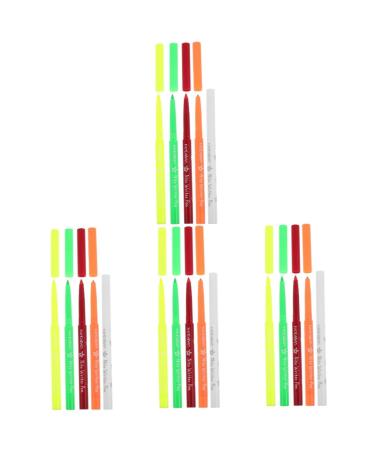 FOMIYES 20 Pcs Halloween Paint Pen Eye Liner Fluorescence Liner Eyeliner Pencil Women Makeup Tool Plastic 12.00X0.80X0.80CMx4pcs Assorted Colorx4pcs