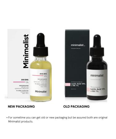 Minimalist 10% AHA BHA Exfoliating Serum - Lactic & Glycolic Acid for Radiant Skin | Unisex 1 Fl Oz - Buy Online on GoSupps.com
