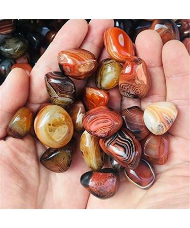 LVYAN Natural Banded Agate Stone Madagascar Good Luck Raw Gemstone Body Heathy Specimen Beautiful Collection Gift Dark Khaki L - Buy Online on GoSupps.com