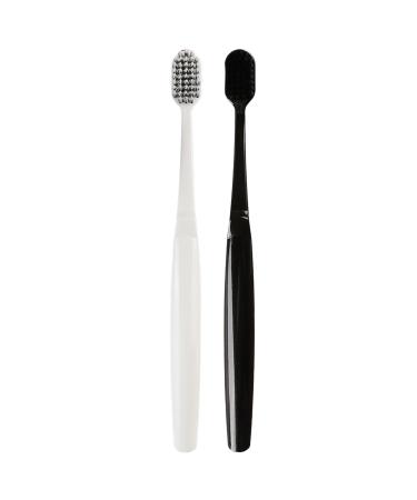 Factories spiral toothbrush 2 sentences adult pair fine soft toothbrush with a wide toothbrush ultra soft (White one size) white 1 piece (1 Pack)