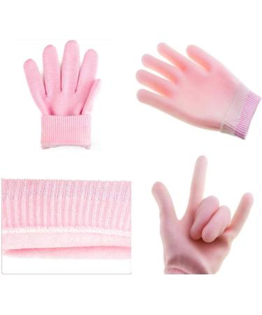 Moisturizing Socks and Gloves Set for Softening and Repairing Dry Skin with Aloe Lotion and Silicone - Pink - Buy Online on GoSupps.com