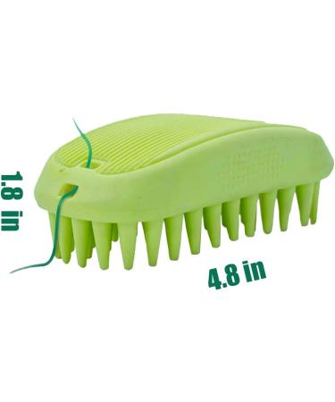 ZOOPOLR Pet Silicone Shampoo Brush for Medium Large Pets - Grooming Bath Brush for Dogs Cats - Anti-Skid Rubber Pet Massage Comb - Buy Online on GoSupps.com