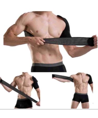 Yosoo Elastic Shoulder Brace Support Strap - Adjustable Wrap Belt for Pain Relief & Injury Recovery | Fast International Shipping - Buy Online on GoSupps.com