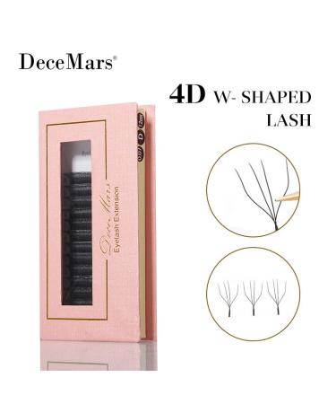 DeceMars 4D W Shaped Eyelash Extension 8-15 MIX Black-C-0.07 - Buy Online on GoSupps.com