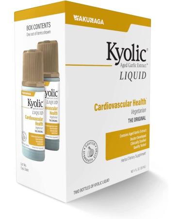 Kyolic Aged Garlic Extract Liquid - Vegetarian Cardiovascular Support - 4 oz - Pack of 1 - Buy Online on GoSupps.com
