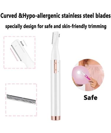 Upgraded Eyebrow Trimmer & Precision Facial Hair Remover - Battery Operated Painless Electric Razor for Face Chin Upper Lip & Peach Fuzz - International Shipping Available - Buy Online on GoSupps.com