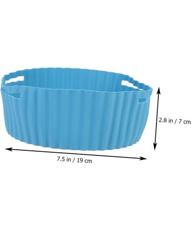 Alipis 3pcs Air Fryer Pan Baking Pans Silicone Steamer Insert Tray Silicone Mat for Air Fryer Bakeware Food Bluex3pcs 19X19X7CMx3pcs - Buy Online on GoSupps.com