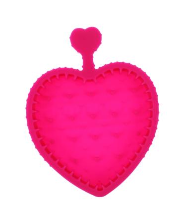 WOFASHPURET Makeup Brush Cleaning Pad brush cleaning Bowl makeup gadgets Brush Cleaning Mat Brush cleaning tool silicone cleaning brush Makeup Brush Cleaner Mat Silica gel portable face brush 12x9cm Rosy