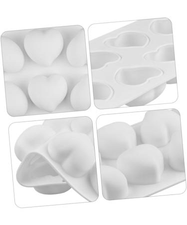 DECHOUS 3D Silicone Heart Mold Candy Making Molds Cake Mold Trays Silicone Cake Mold Silicone Soap Molds Heart Fondant Mold Candle Molds Cake Baking Moulds Chocolate Fudge White 29.5*3.5*17cm White - Buy Online on GoSupps.com